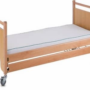 3 Function Manual Care Bed - Wooden Siderails